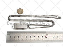 Load image into Gallery viewer, Skateboard pendant Chain Necklace-Bible verse Cross Engraved Pendant, Stainless Steel Men's Necklace - Pendant Necklace , sku#L344