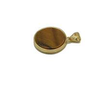 Load image into Gallery viewer, CZ Crescent Moon On Gemstone Round Coin Charm, Sku#LX76