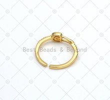 Load image into Gallery viewer, Colorful Enamel Safety Pin Shape Adjustable Ring