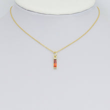 Load image into Gallery viewer, Crystal Gold Rectangle Bar Shape Charm Pendant, Sku#LX704