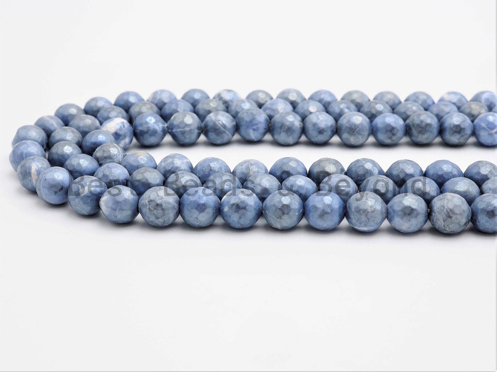 Quality Plated Facete Blue Sodalite Beads, sku#429