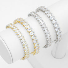 Load image into Gallery viewer, Gold Filled Big CZ Around Bracelet, Adjustable Baracelet, sku#C128