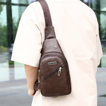Load image into Gallery viewer, Men's Slim Waterproof PU Crossbody Bag – Lightweight Business Shoulder Bag