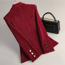 Load image into Gallery viewer, Slim-fit Casual Gold Velvet Blazer For Women