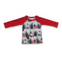 Load image into Gallery viewer, Christmas tree truck kids boy long sleeves shirt