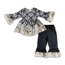 Load image into Gallery viewer, Damask lace wave tunic pants kids clothing girls