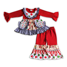 Load image into Gallery viewer, Pockets patchwork santa print kids Christmas clothing