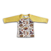 Load image into Gallery viewer, Yellow long sleeve raglan magic boy shirt
