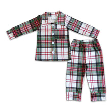 Load image into Gallery viewer, Long sleeve plaid boy Christmas pajamas