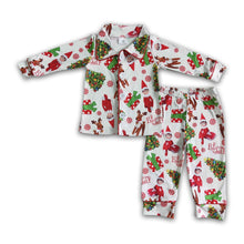 Load image into Gallery viewer, Cute naughty and nice boy Christmas pjs