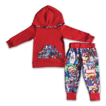 Load image into Gallery viewer, Boy Red Hoodies Outfit