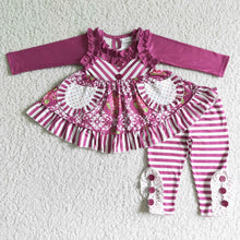 Load image into Gallery viewer, Pockets twirl tunic leggings kids fall winter clothing set