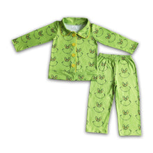 Load image into Gallery viewer, Cute green face boy Christmas sleep wear