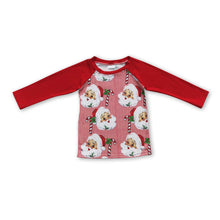 Load image into Gallery viewer, Santa candy cane stripe baby kids Christmas shirt