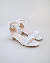 Load image into Gallery viewer, Rock Glitter Low Block Heel Girls Sandals