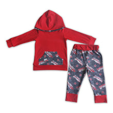 Load image into Gallery viewer, Red line boy hoodie set