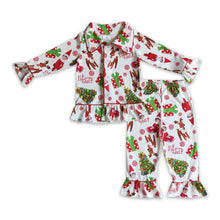 Load image into Gallery viewer, Cute naughty and nice girls Christmas pjs
