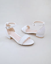 Load image into Gallery viewer, Rock Glitter Low Block Heel Girls Sandals