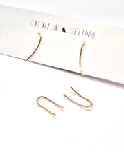 Load image into Gallery viewer, Hand hammered climber earrings