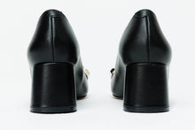 Load image into Gallery viewer, The Olney Black Leather Block Heel Pump Women Shoe