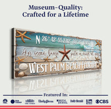Load image into Gallery viewer, Personalized Beach House Coastal Sign III