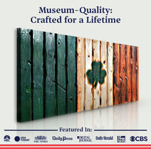 Load image into Gallery viewer, Irish Shamrock Glory Wooden Flag Wall Art