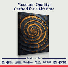 Load image into Gallery viewer, Black and Gold Spiral Wall Art