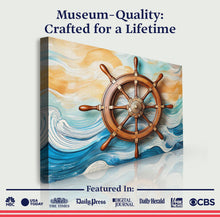 Load image into Gallery viewer, Sailboat Ship Wheel Coastal Wall Art II
