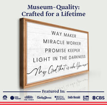 Load image into Gallery viewer, My God Way Maker Miracle Worker Faith Sign