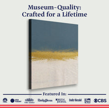 Load image into Gallery viewer, Minimalist Blue and Gold Wall Art