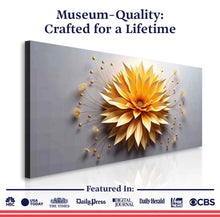 Load image into Gallery viewer, Golden Dandelion Minimalist Abstract Wall Art