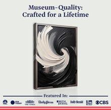 Load image into Gallery viewer, Black and White Vortex Abstract Wall Art
