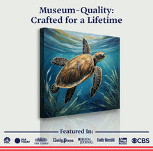 Load image into Gallery viewer, Turtle In Seagrass Coastal Wall Art