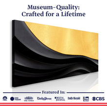 Load image into Gallery viewer, Black And Gold Minimalist Abstract VIII