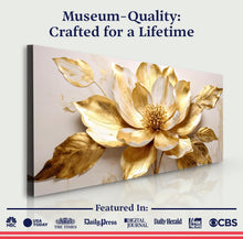 Load image into Gallery viewer, Golden Dandelion Minimalist Abstract Wall Art VIII