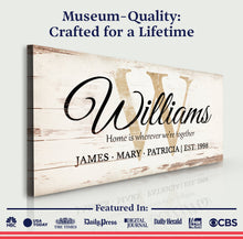 Load image into Gallery viewer, Personalized Family Sign XI