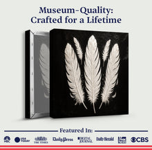 Load image into Gallery viewer, Minimalist Monochrome Feather Wall Art