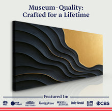 Load image into Gallery viewer, Black And Gold Minimalist Abstract XII