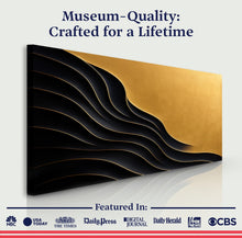 Load image into Gallery viewer, Black And Gold Minimalist Abstract XI