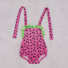 Load image into Gallery viewer, Girl Watermenlon Belt Romper