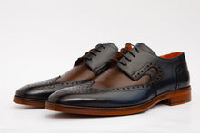 Load image into Gallery viewer, The Neiva Navy/Brown Wingtip Semi Brogue Derby Men  Shoe