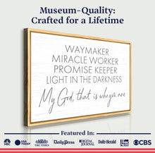 Load image into Gallery viewer, My God Way Maker Miracle Worker Faith Sign II