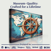 Load image into Gallery viewer, Sailboat Ship Wheel Coastal Wall Art