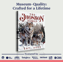 Load image into Gallery viewer, Personalized Wolf Family Wall Art