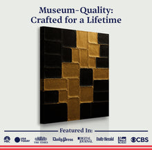Load image into Gallery viewer, Contemporary Black and Gold Wall Art II