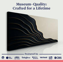 Load image into Gallery viewer, Black and Gold Minimalist Abstract Wall Art