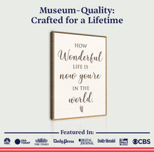 Load image into Gallery viewer, How Wonderful Life Is Nursery Sign II