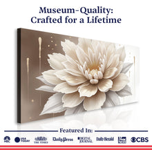 Load image into Gallery viewer, Single Beige Flower Abstract Wall Art