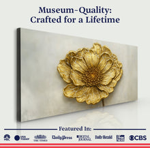 Load image into Gallery viewer, Golden Dandelion Minimalist Abstract Wall Art VI