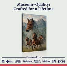 Load image into Gallery viewer, Galloping Horse Double Exposure Wall Art